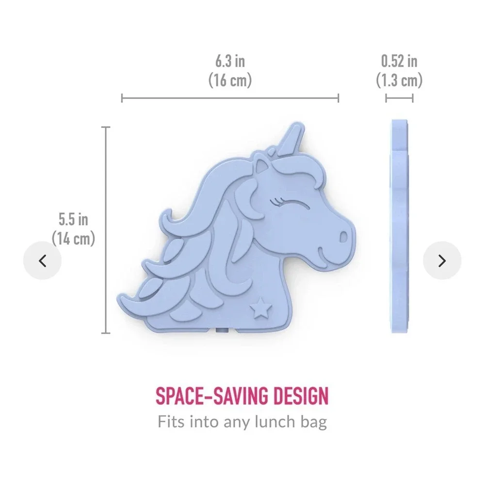 Bentgo Buddies Reusable Ice Packs Unicorn 4 Colors For lunch Boxes‎ Bags Pastel